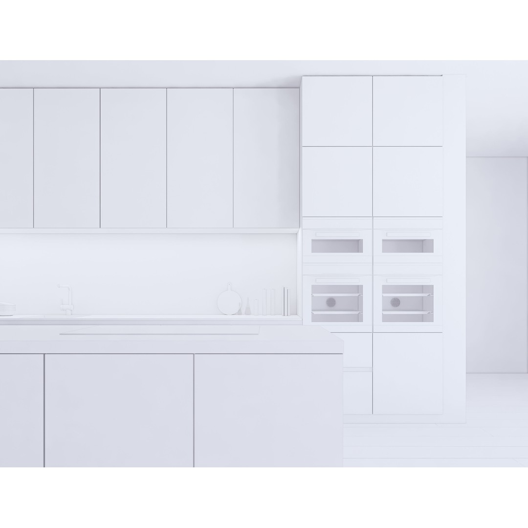 Modern Kitchen 3D Model – Low Poly Interior Asset, Revit, FBX, OBJ - View 20