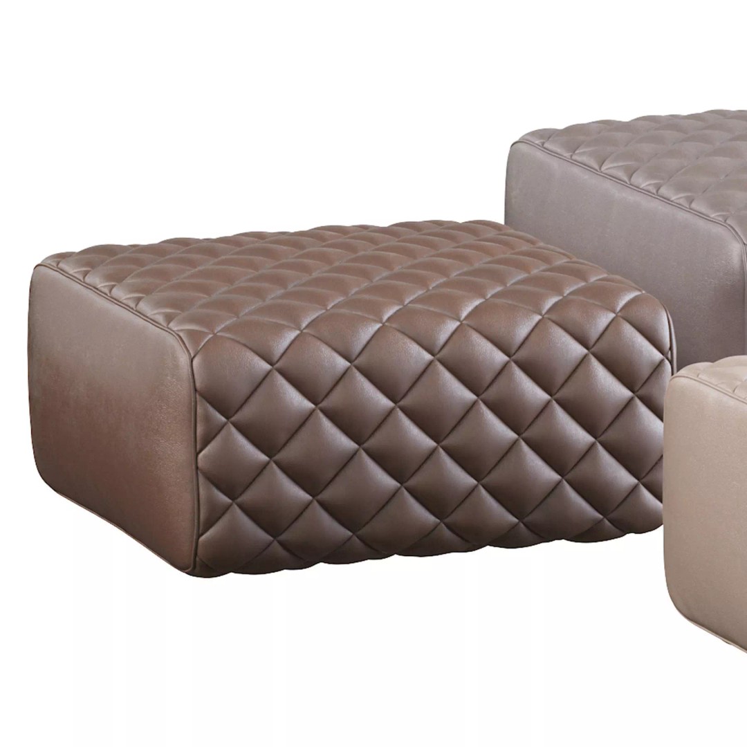 Ashley Pouf 3D Model – Modern Furniture Accessory, FBX - View 14
