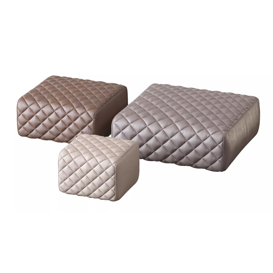 Ashley Pouf 3D Model – Modern Furniture Accessory, FBX - View 32