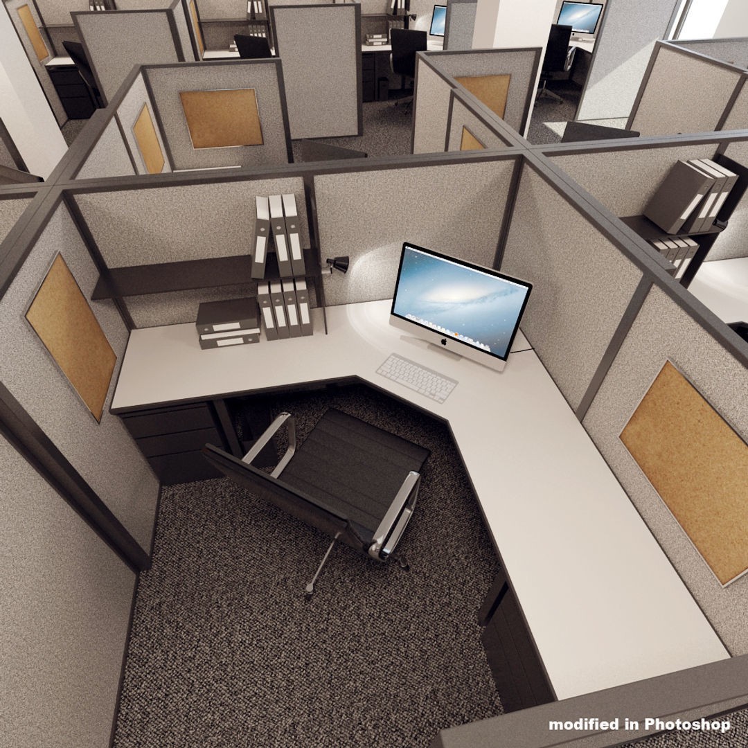 Office Scene 3D Model – High Poly Interior with V-Ray Setup - View 10