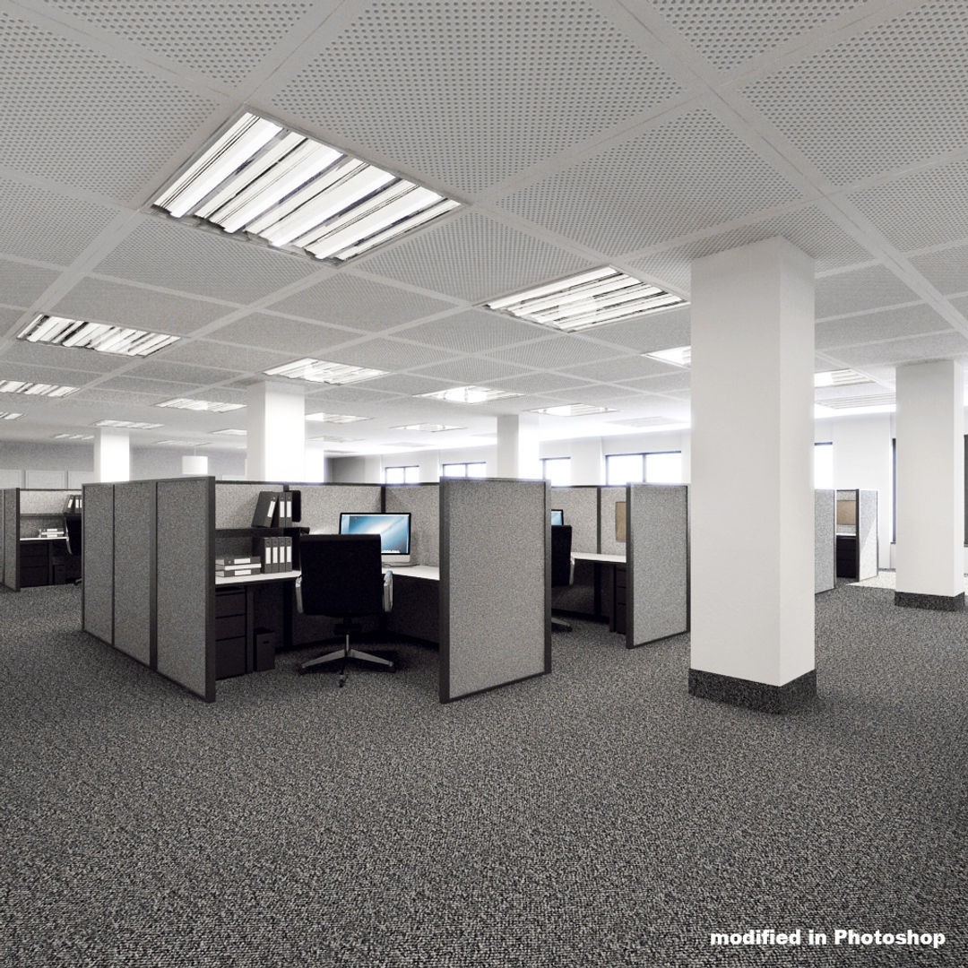 Office Scene 3D Model – High Poly Interior with V-Ray Setup - View 12