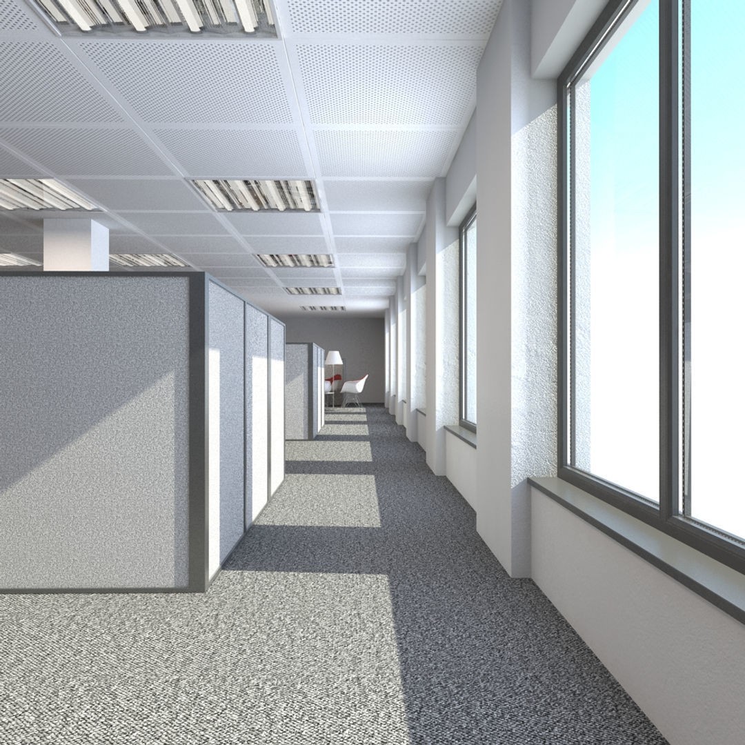 Office Scene 3D Model – High Poly Interior with V-Ray Setup - View 7