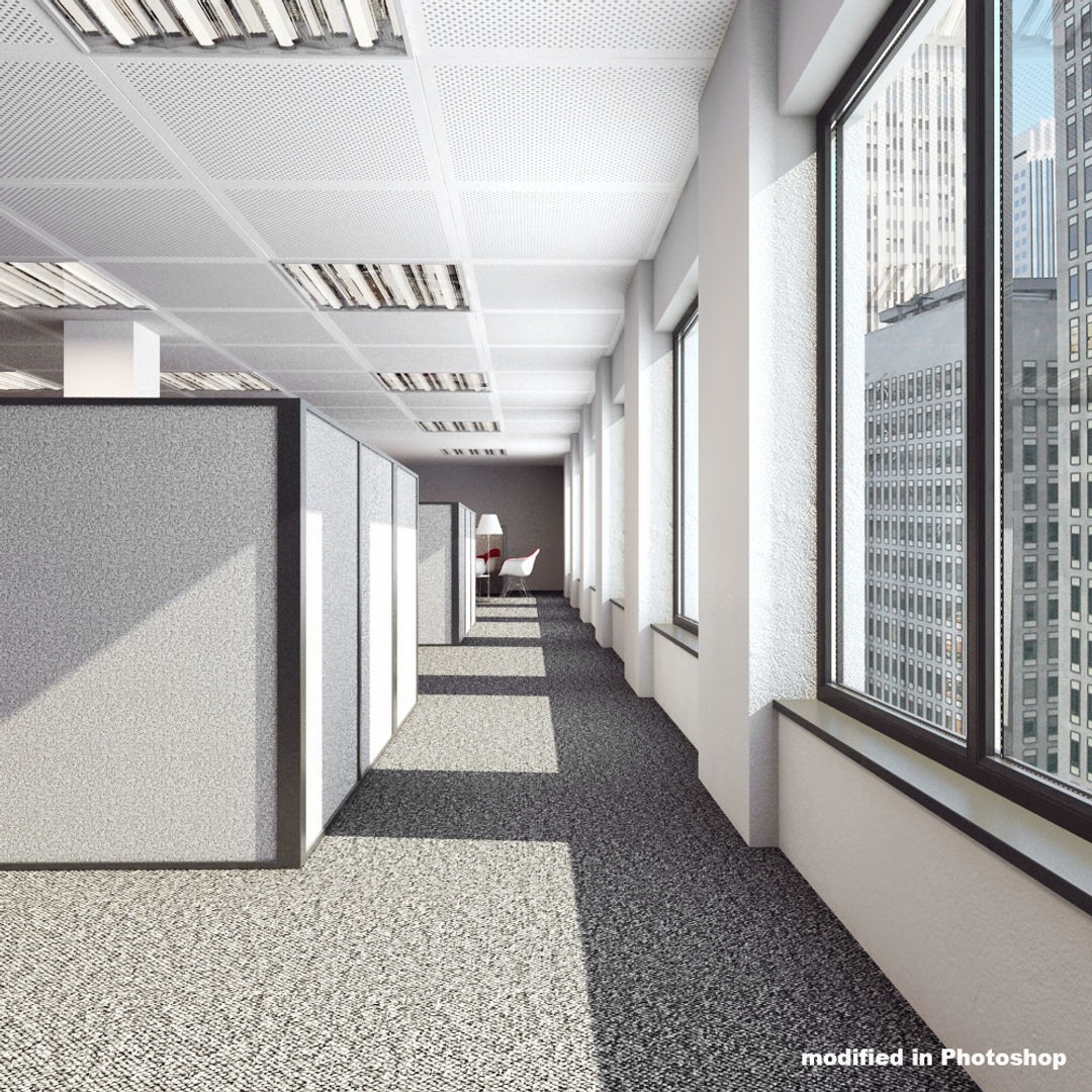 Office Scene 3D Model – High Poly Interior with V-Ray Setup - View 8