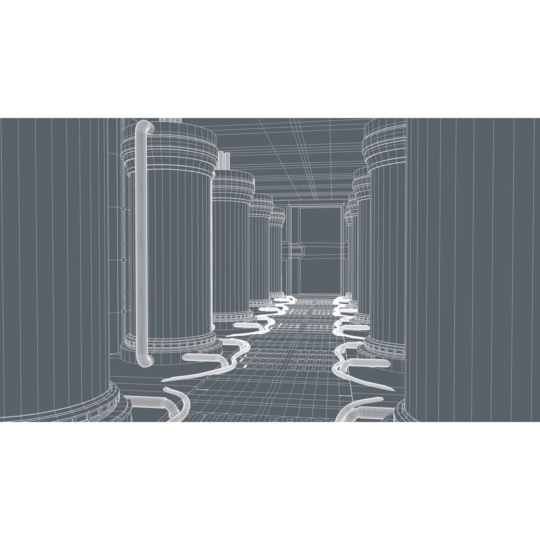 Sci-Fi Interior 3D Model – Modern Design, Game-Ready Formats - View 10