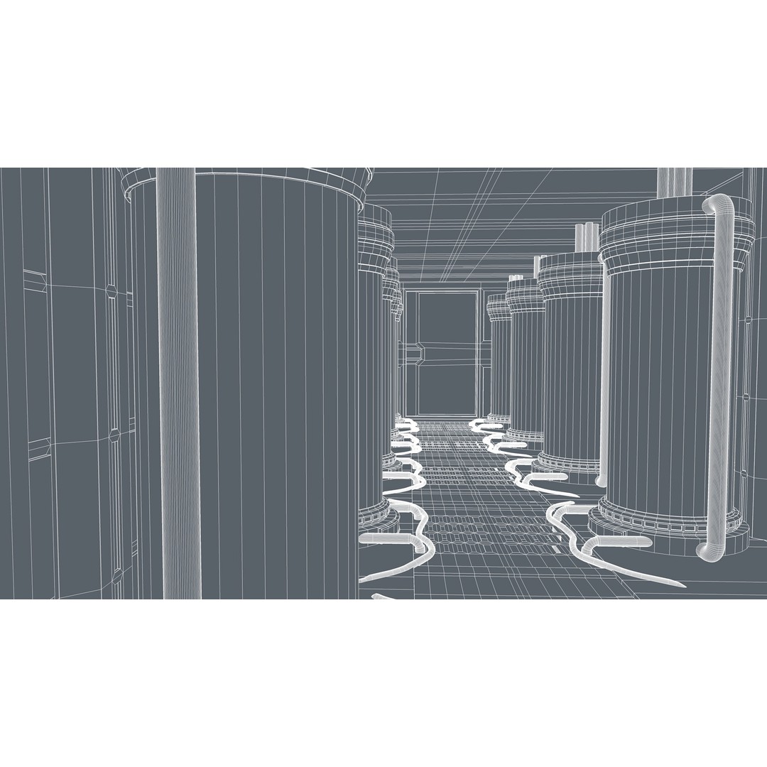 Sci-Fi Interior 3D Model – Modern Design, Game-Ready Formats - View 11