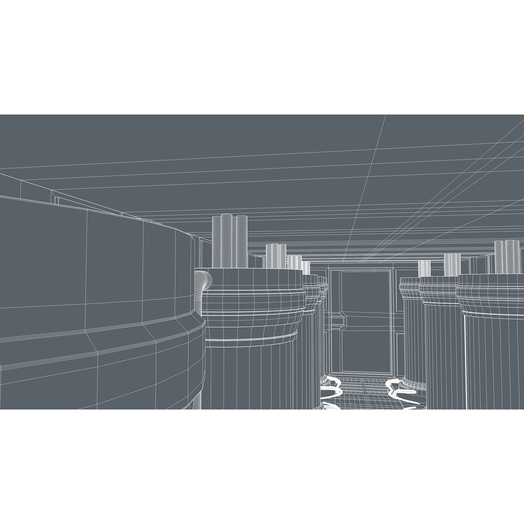 Sci-Fi Interior 3D Model – Modern Design, Game-Ready Formats - View 14