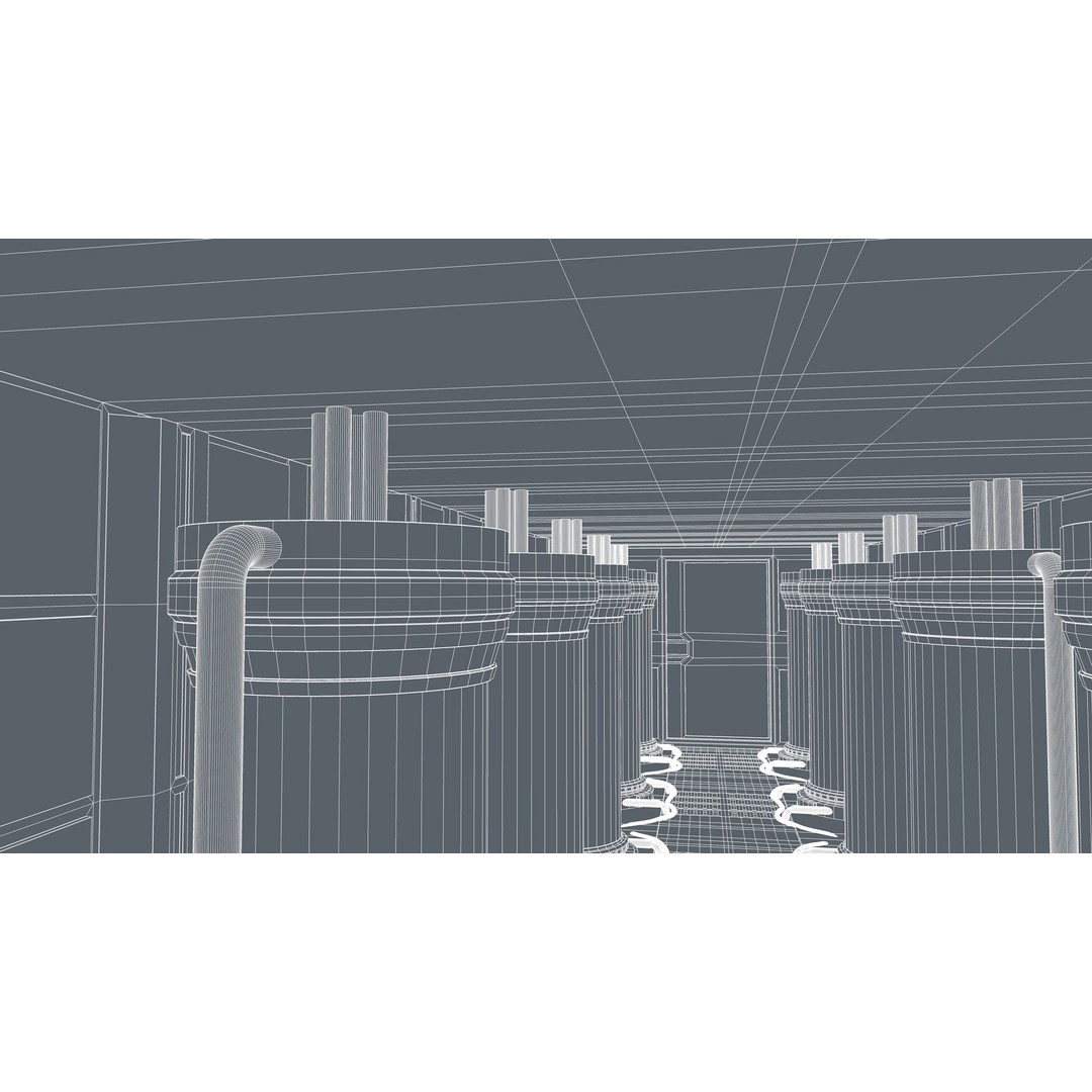 Sci-Fi Interior 3D Model – Modern Design, Game-Ready Formats - View 15