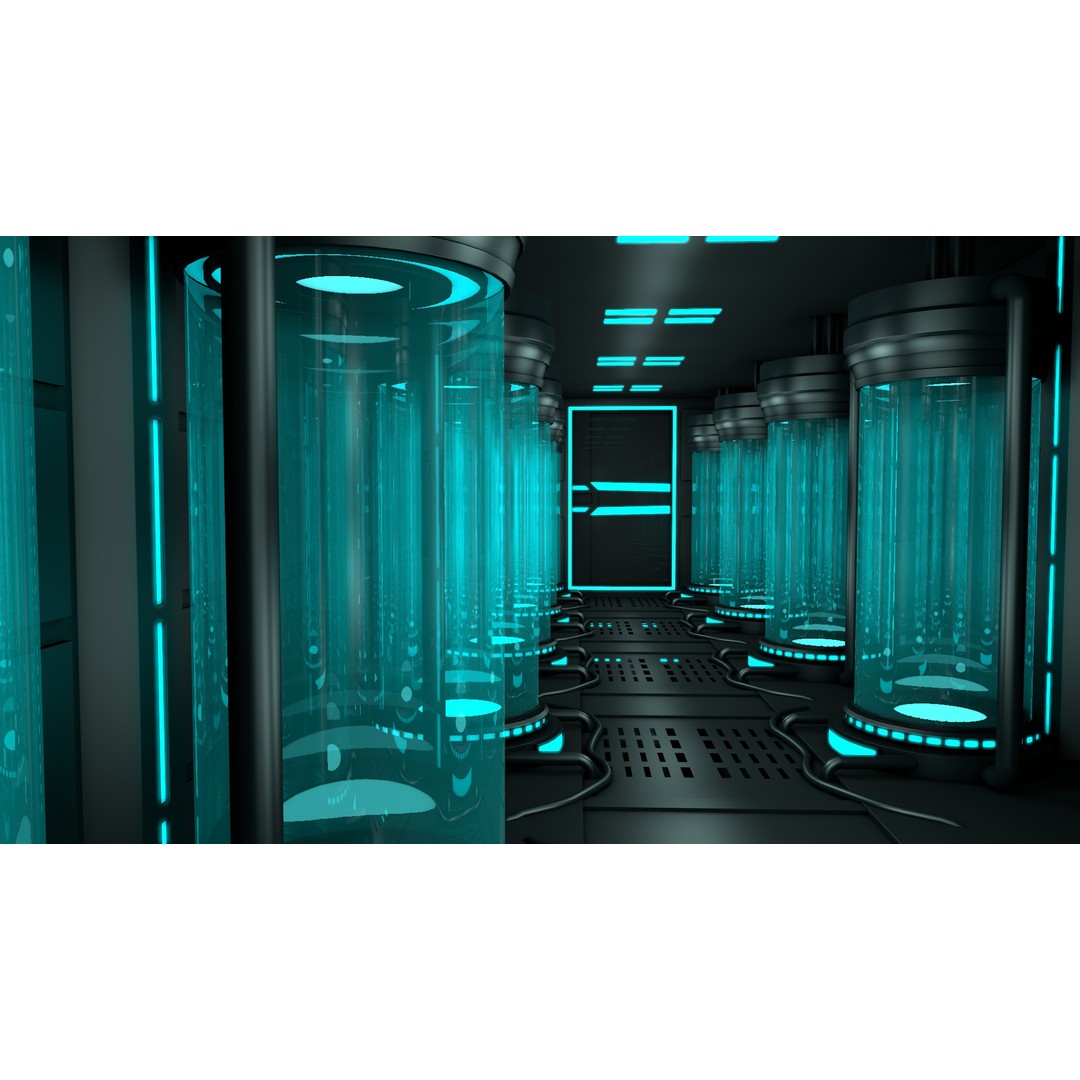 Sci-Fi Interior 3D Model – Modern Design, Game-Ready Formats - View 3