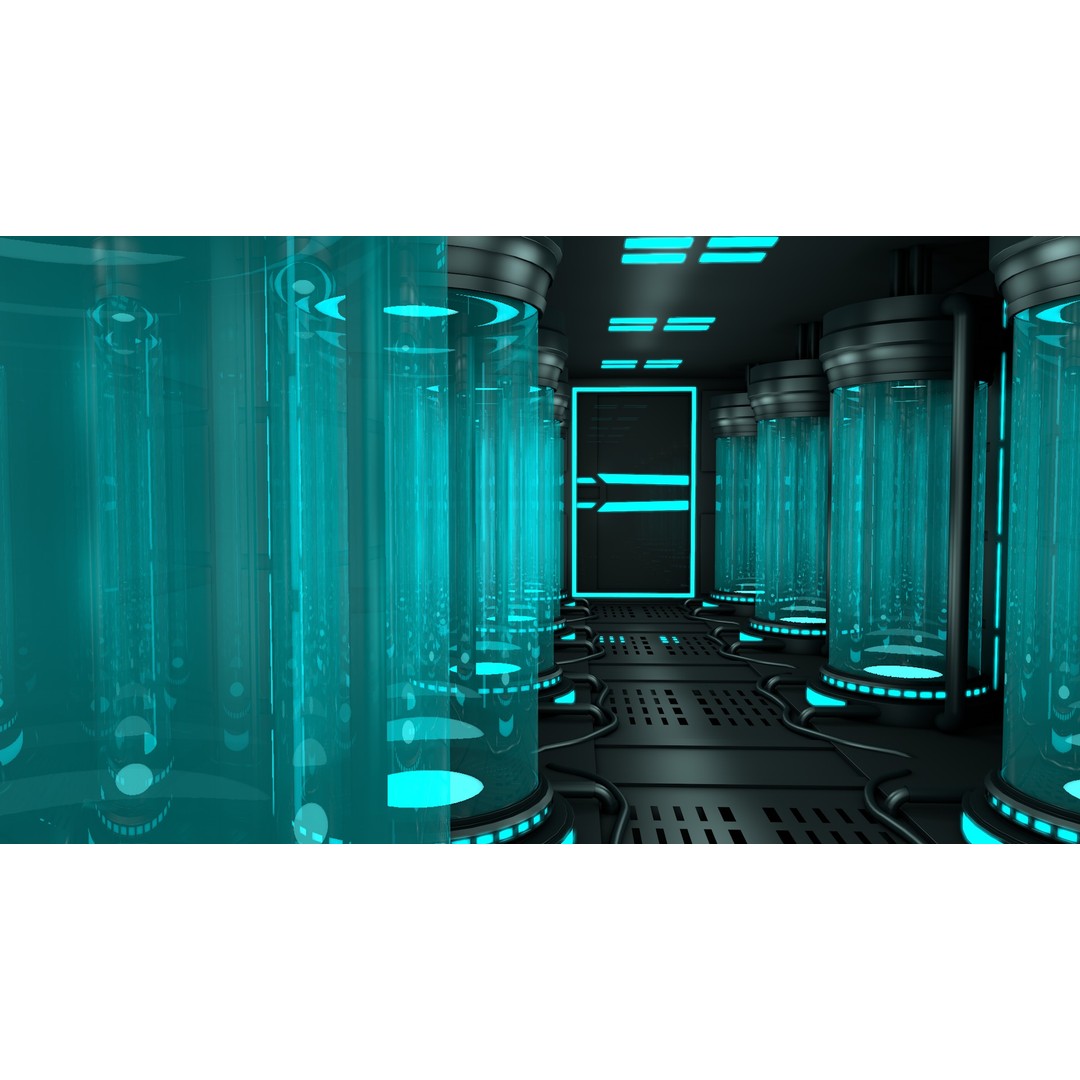 Sci-Fi Interior 3D Model – Modern Design, Game-Ready Formats - View 4