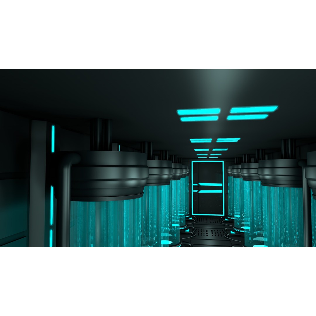 Sci-Fi Interior 3D Model – Modern Design, Game-Ready Formats - View 7