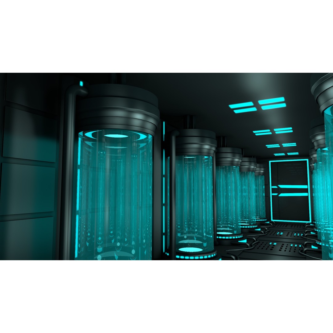 Sci-Fi Interior 3D Model – Modern Design, Game-Ready Formats - View 8