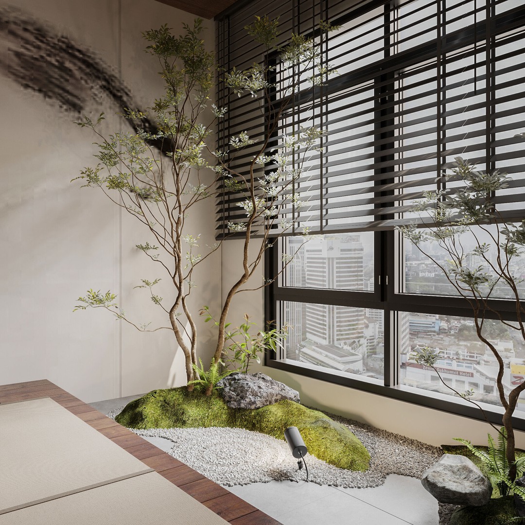 Japanese Interior 3D Model – Classic Living Room, PBR Textures - View 12