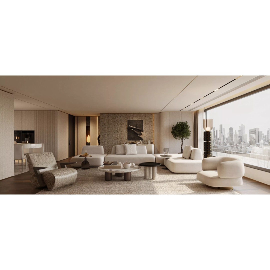 Italian Style Luxury Living Room 3D Model – PBR Textures, FBX, OBJ - View 4