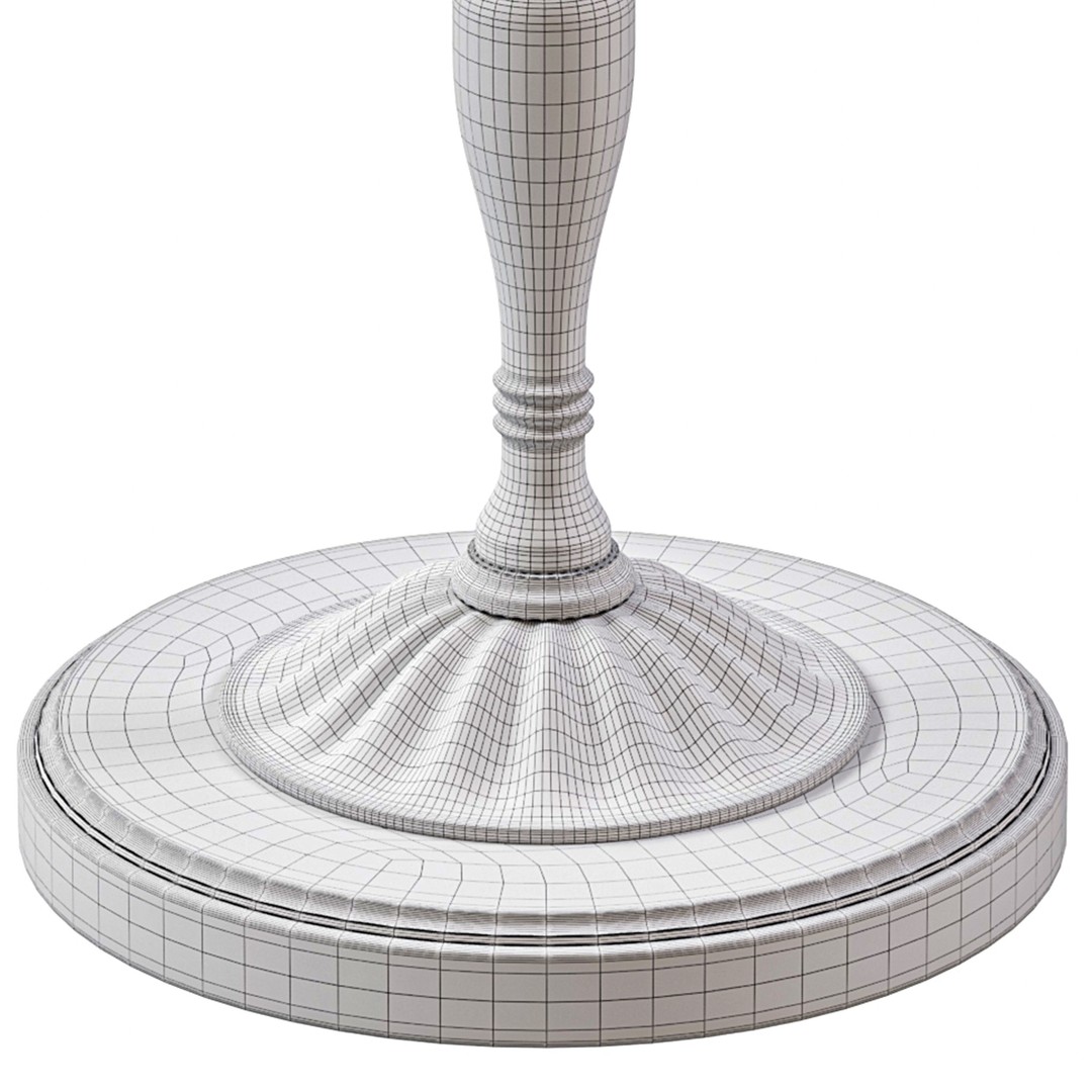 Vintage Round Side Table 3D Model – PBR Textured Furniture Asset, FBX, OBJ