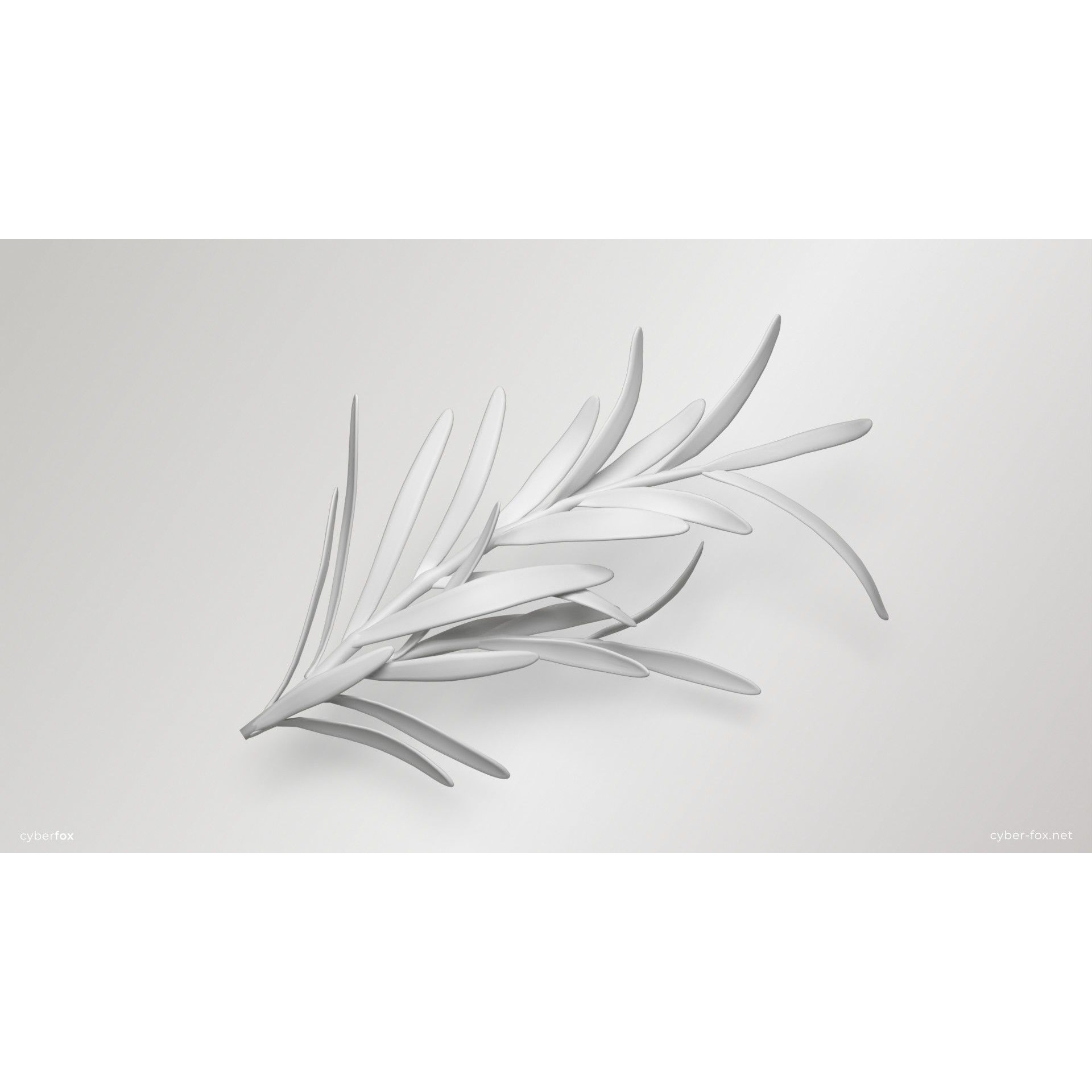 Rosemary Branch - Low-Poly Game-Ready 3D Model
