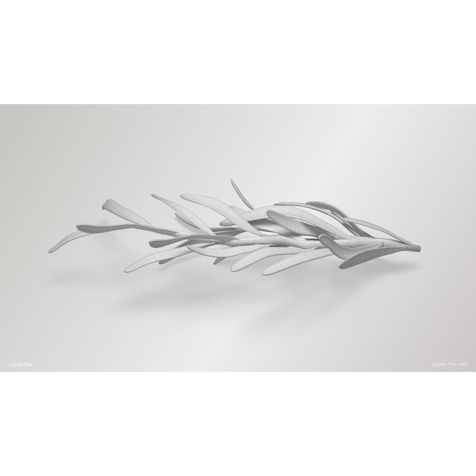 Rosemary Branch - Low-Poly Game-Ready 3D Model - View 13