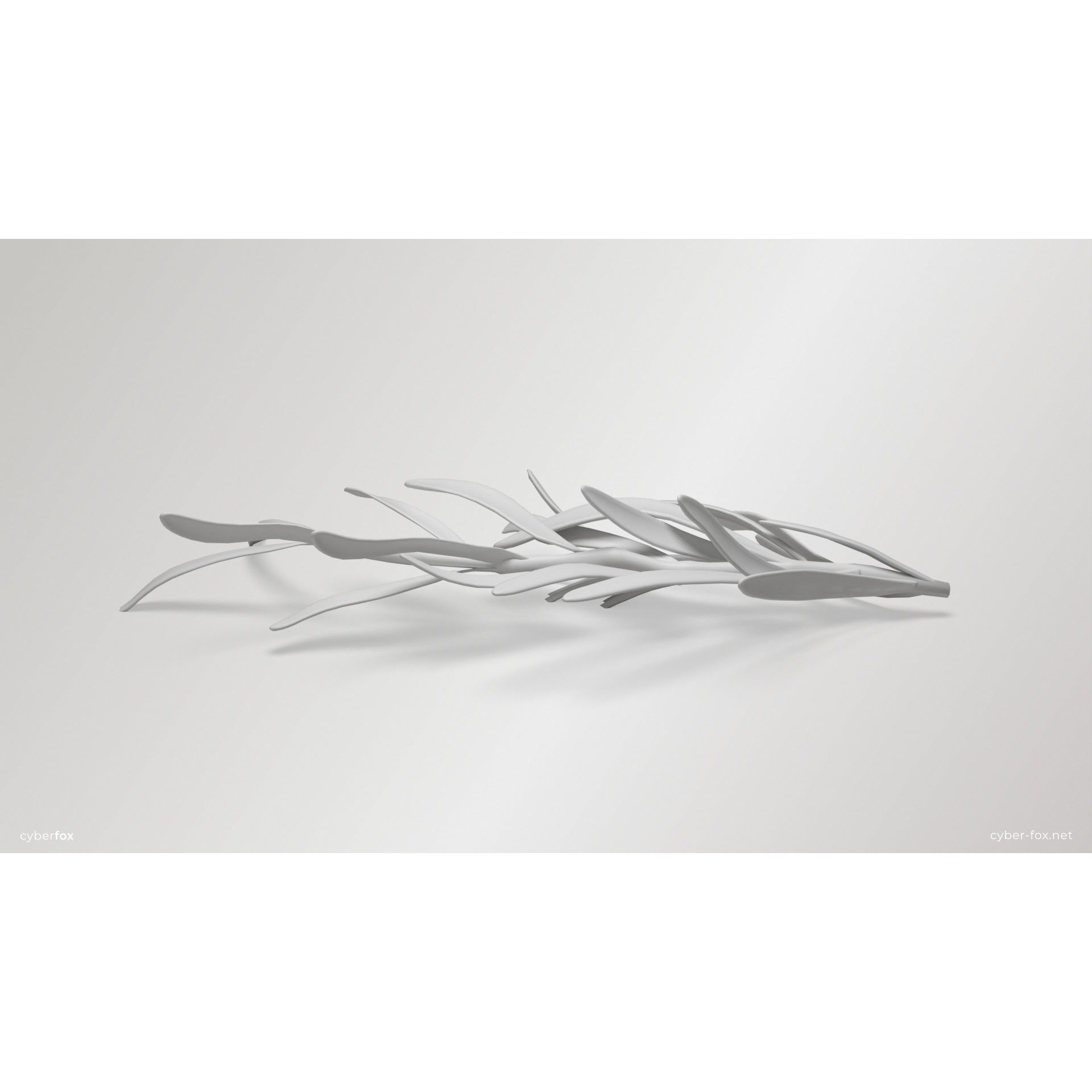 Rosemary Branch - Low-Poly Game-Ready 3D Model - View 14