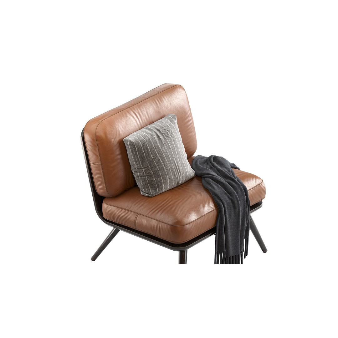 Spine Lounge Chair 3D Model – Contemporary Armchair, PBR Textures - View 4