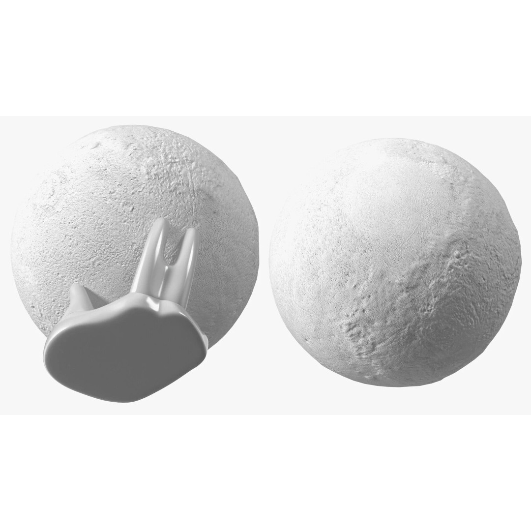 Moon Lamp 3D Model – Decorative Sphere on Stand, PBR Textures - View 13
