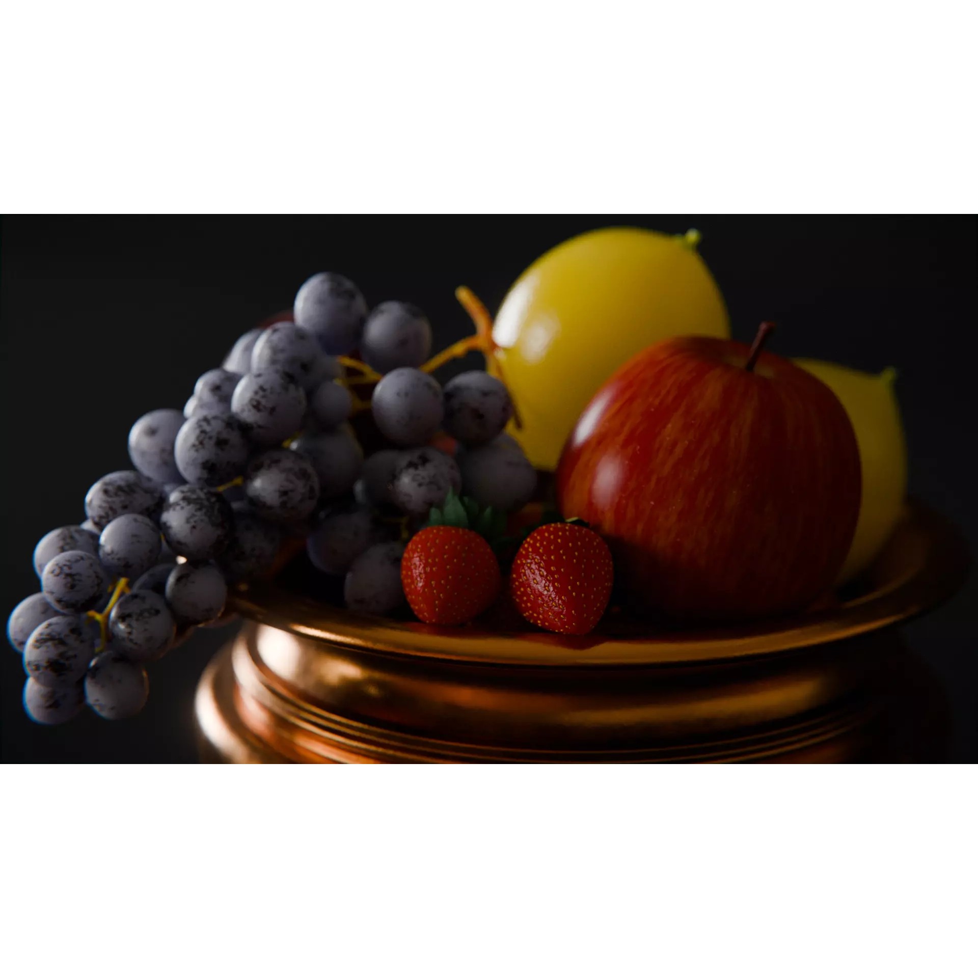 Fruits Scene - PBR Game-Ready 3D Model - View 3