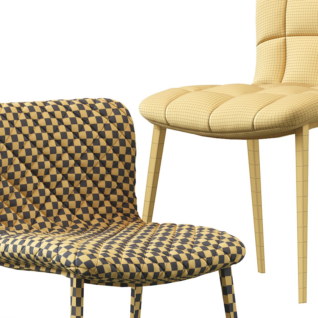 Kuga Bontempi Chair 3D Model – Contemporary Furniture Asset, FBX - View 21