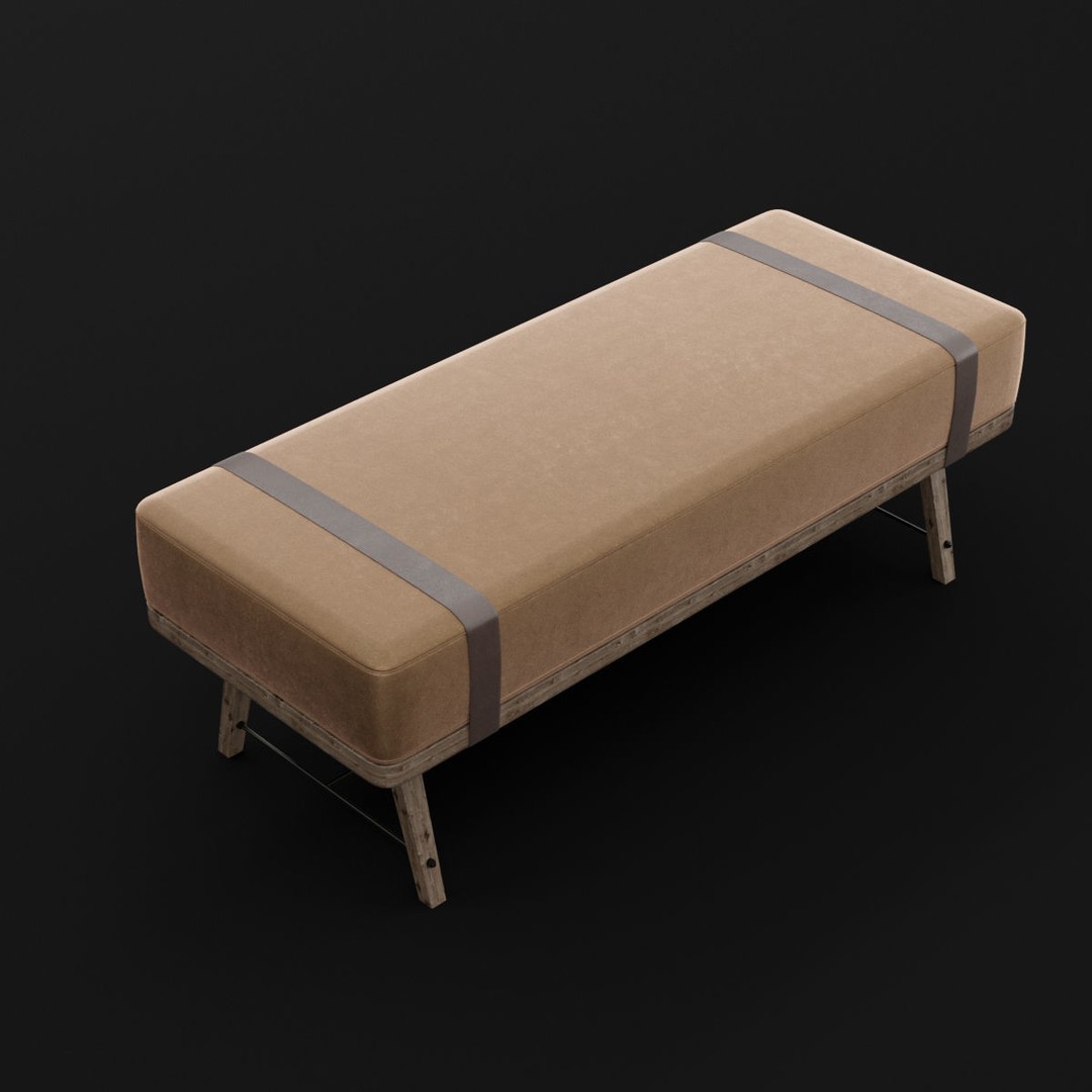 Modern Bed Bench 3D Model – High Poly PBR Furniture, FBX, OBJ - View 14