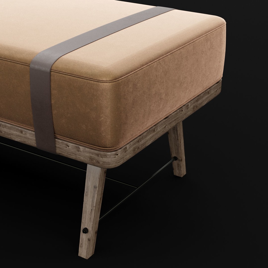 Modern Bed Bench 3D Model – High Poly PBR Furniture, FBX, OBJ - View 18