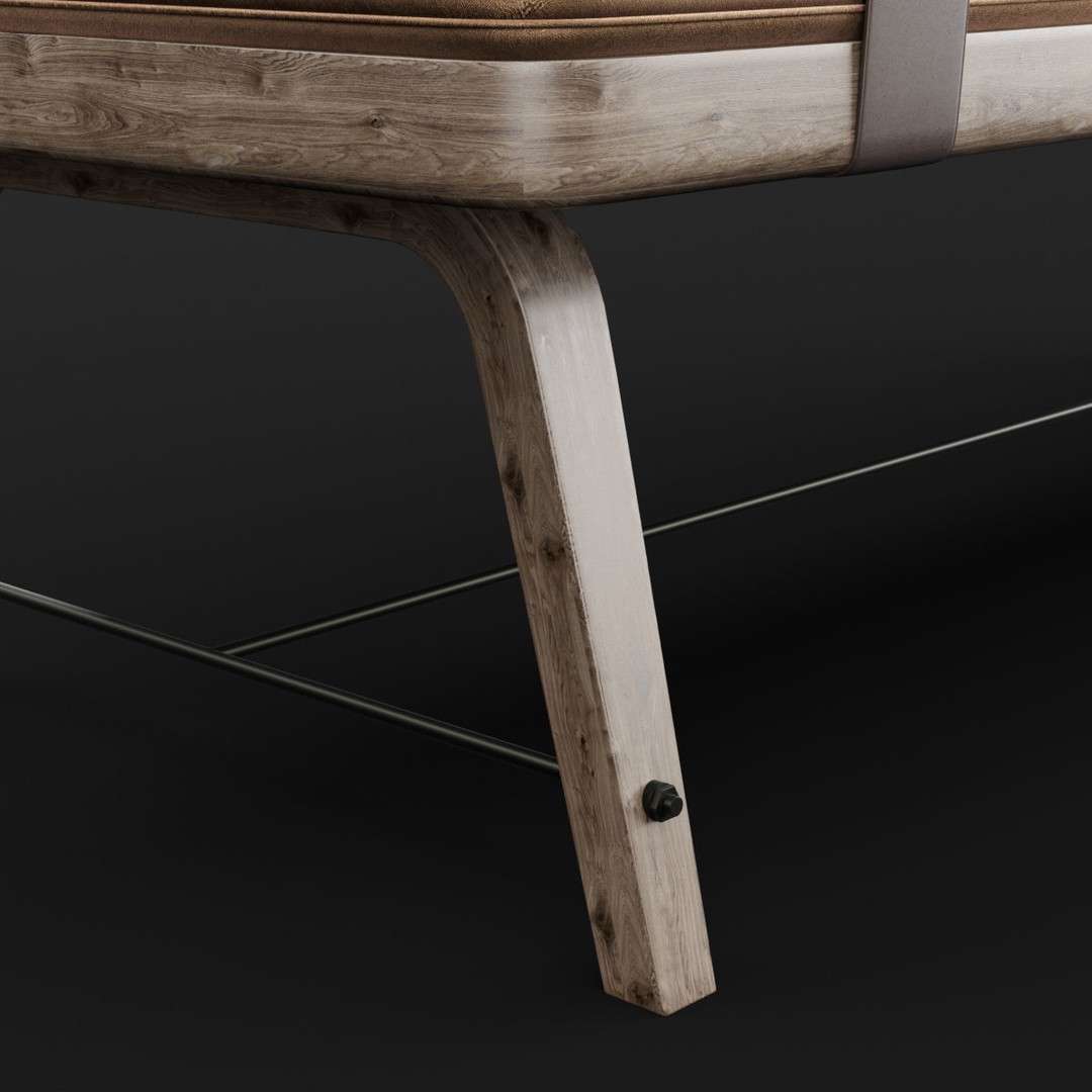 Modern Bed Bench 3D Model – High Poly PBR Furniture, FBX, OBJ - View 20