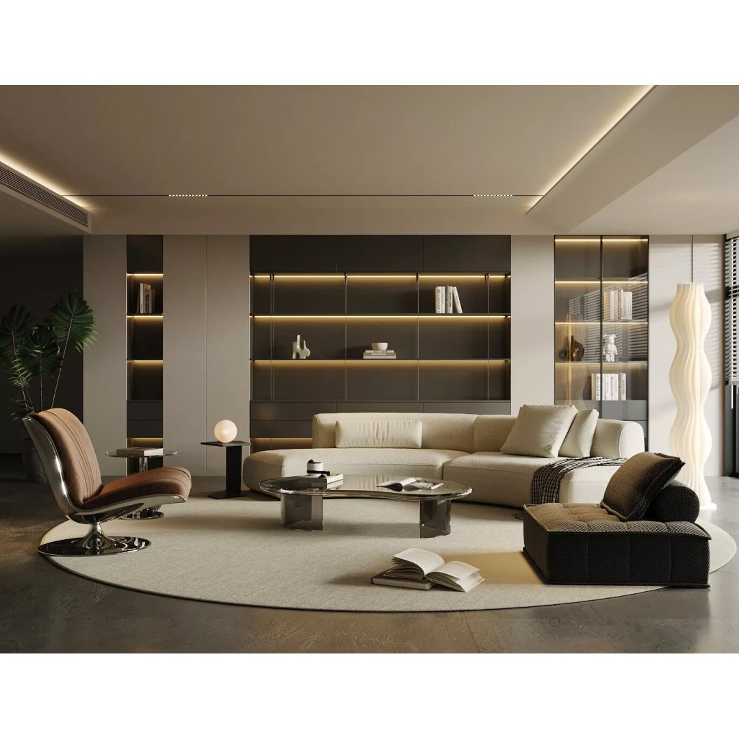 Italian Living Room 3D Model – Luxury Interior Design, FBX & More - View 2