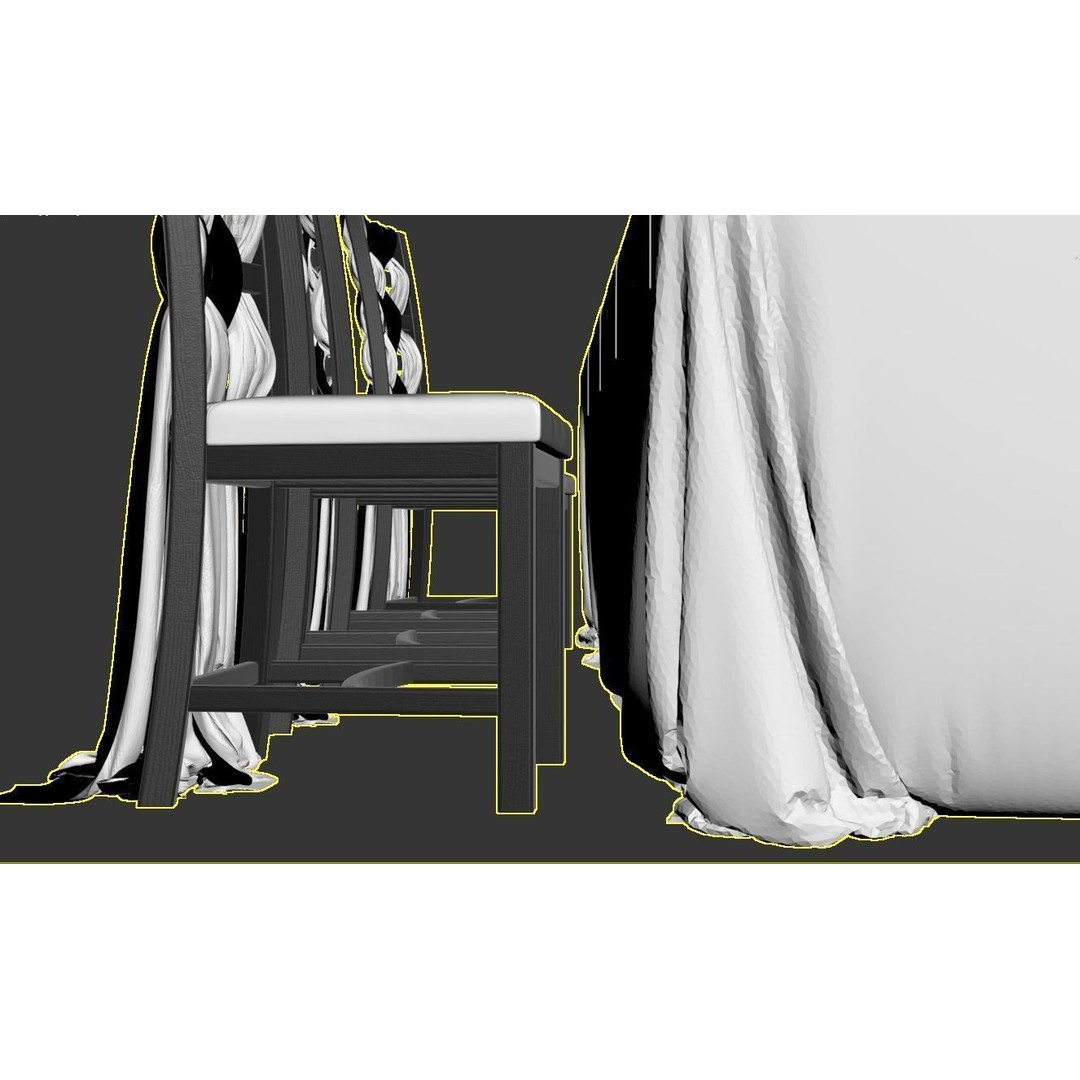 Dining Table 3D Model – Realistic Furniture Asset, FBX, OBJ - View 20