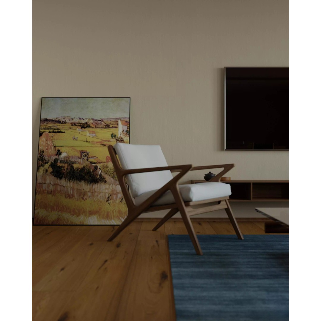 Living Room 3D Model – Modern Interior Asset, PBR Textures, FBX/OBJ - View 4