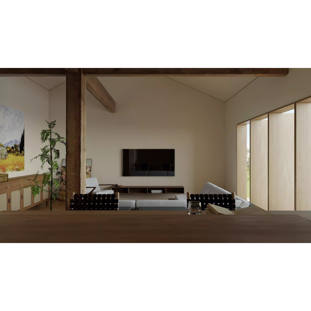 Living Room 3D Model – Modern Interior Asset, PBR Textures, FBX/OBJ - View 8