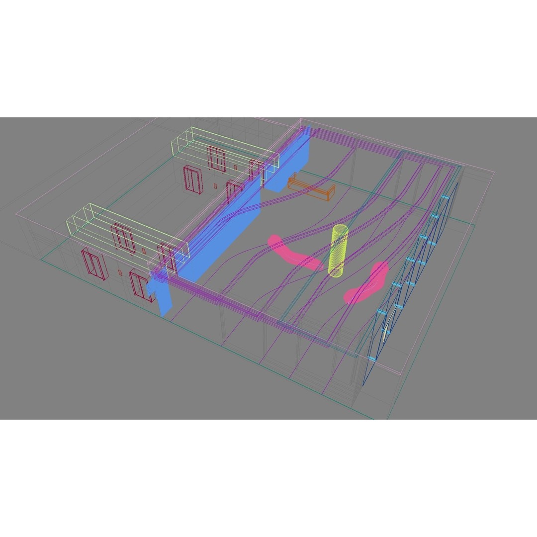 Contemporary Lobby 3D Model – Modern Interior Design, FBX, OBJ