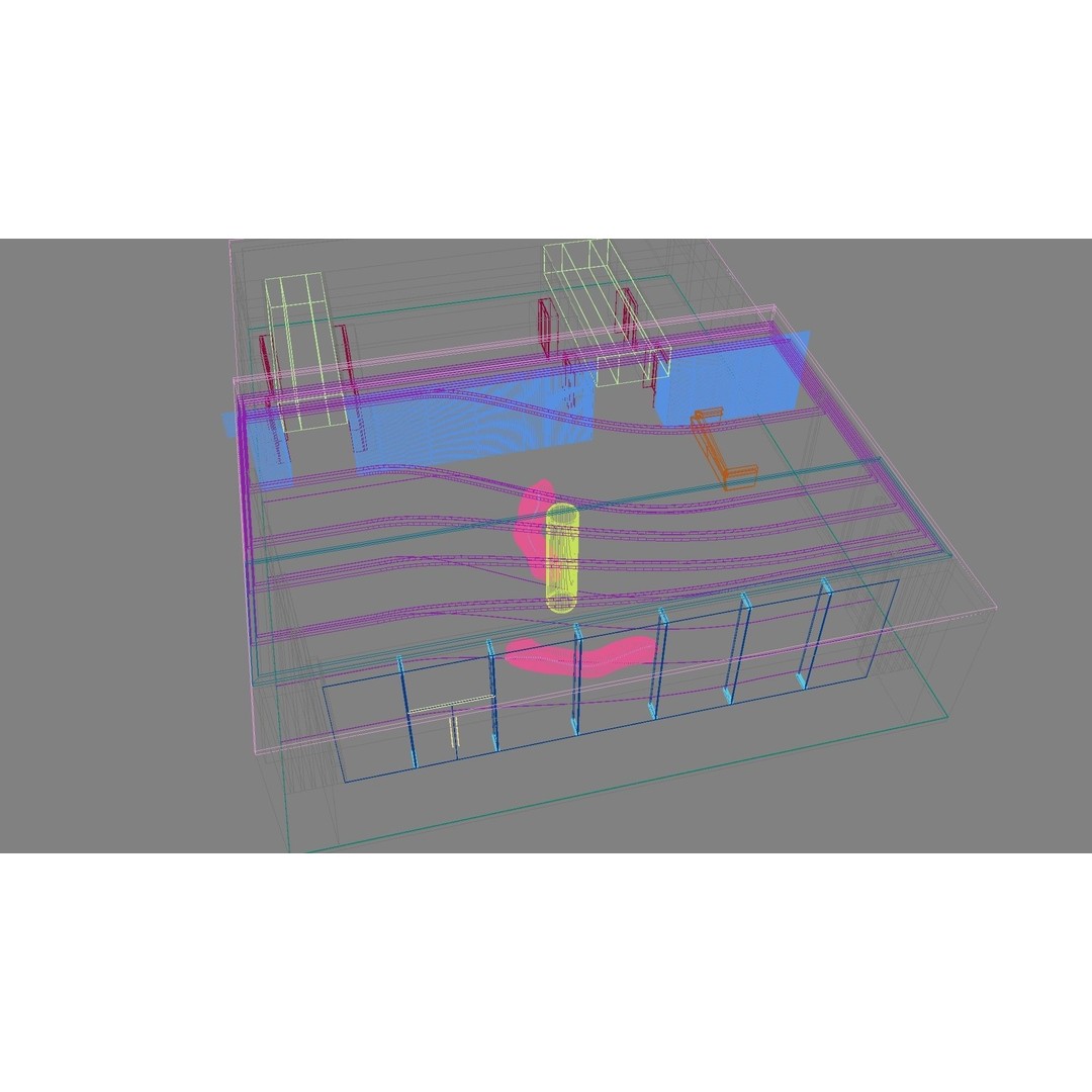 Contemporary Lobby 3D Model – Modern Interior Design, FBX, OBJ - View 15