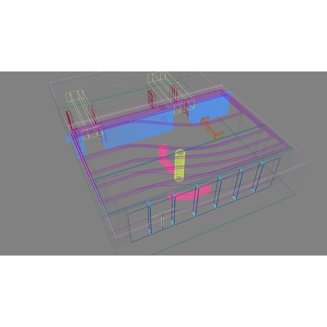 Contemporary Lobby 3D Model – Modern Interior Design, FBX, OBJ - View 16