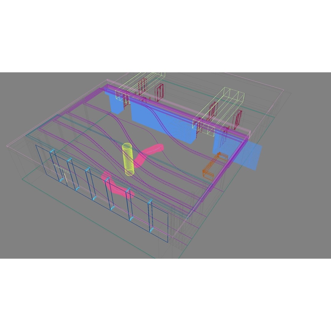 Contemporary Lobby 3D Model – Modern Interior Design, FBX, OBJ - View 17
