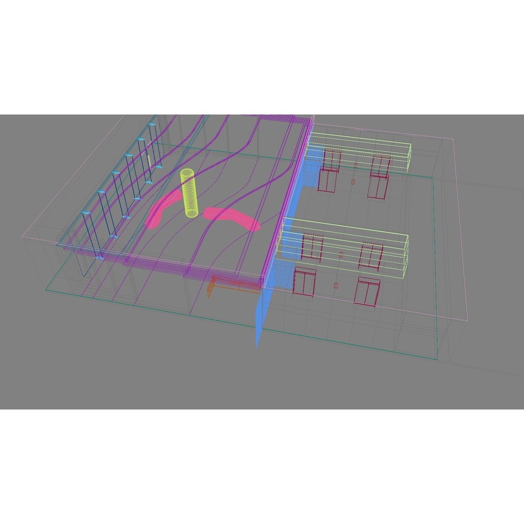 Contemporary Lobby 3D Model – Modern Interior Design, FBX, OBJ - View 19