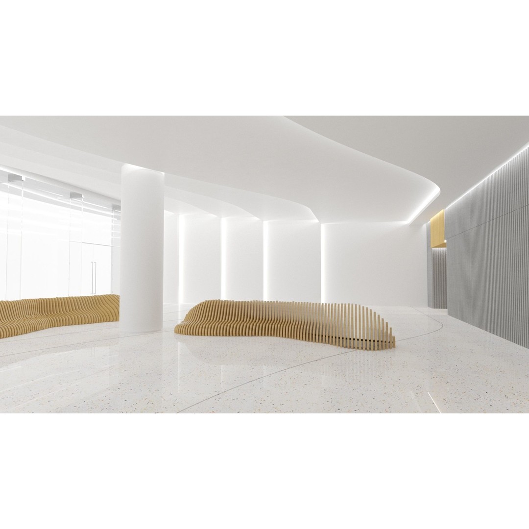 Contemporary Lobby 3D Model – Modern Interior Design, FBX, OBJ - View 5