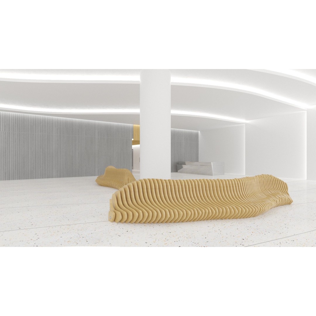 Contemporary Lobby 3D Model – Modern Interior Design, FBX, OBJ - View 6