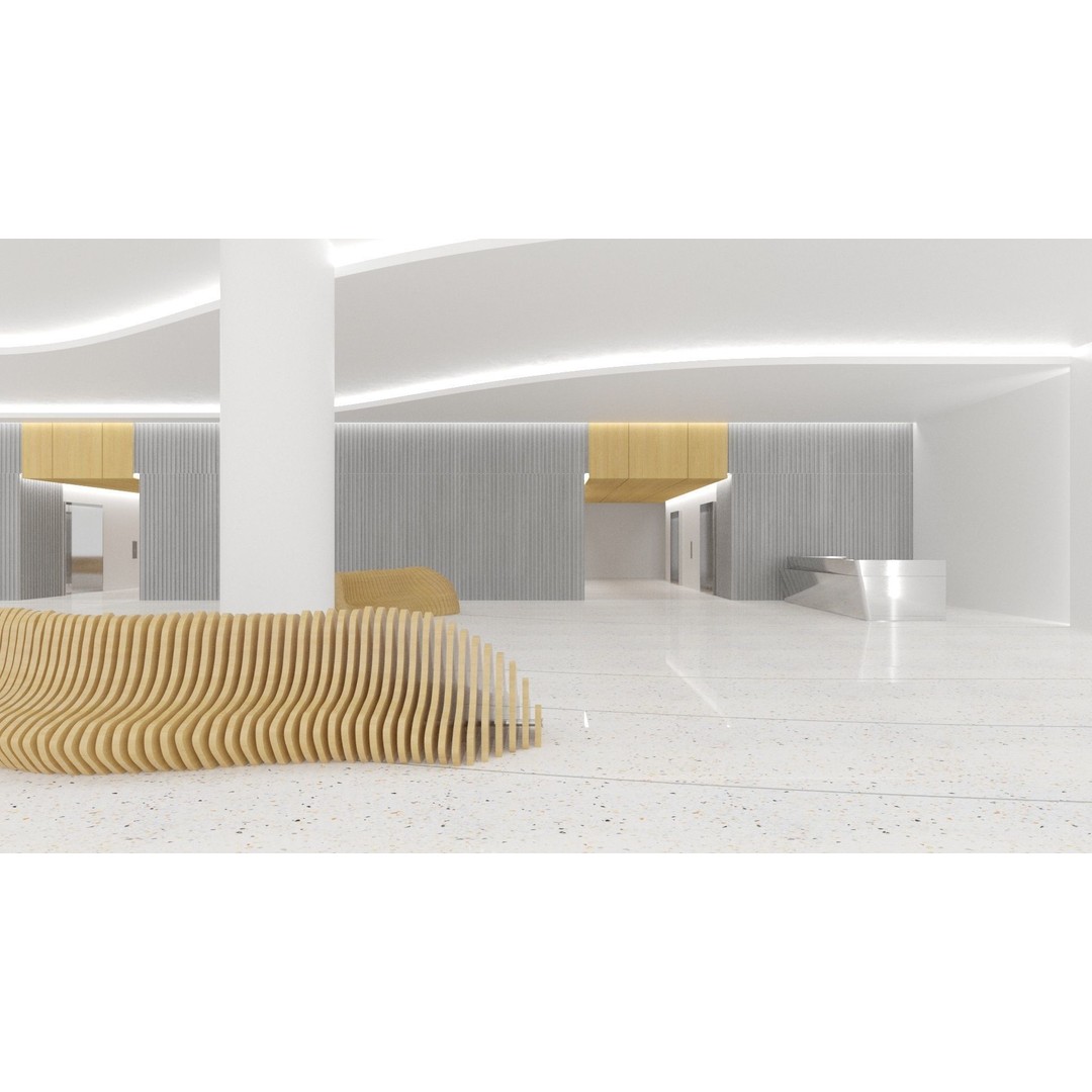 Contemporary Lobby 3D Model – Modern Interior Design, FBX, OBJ - View 7