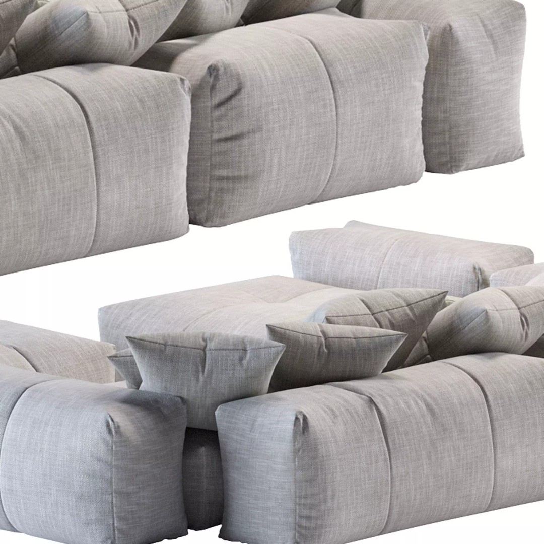 Pixel Corner Sofa 3D Model – Modern Designer Furniture, OBJ, FBX