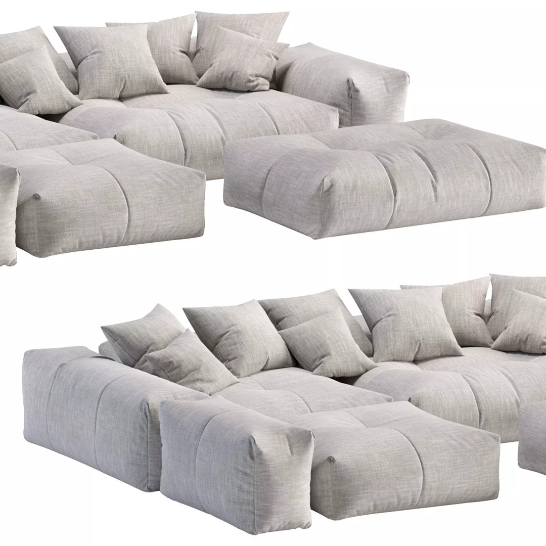 Pixel Corner Sofa 3D Model – Modern Designer Furniture, OBJ, FBX - View 10