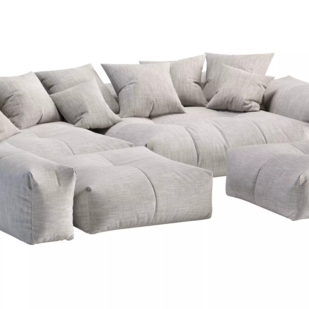 Pixel Corner Sofa 3D Model – Modern Designer Furniture, OBJ, FBX - View 11