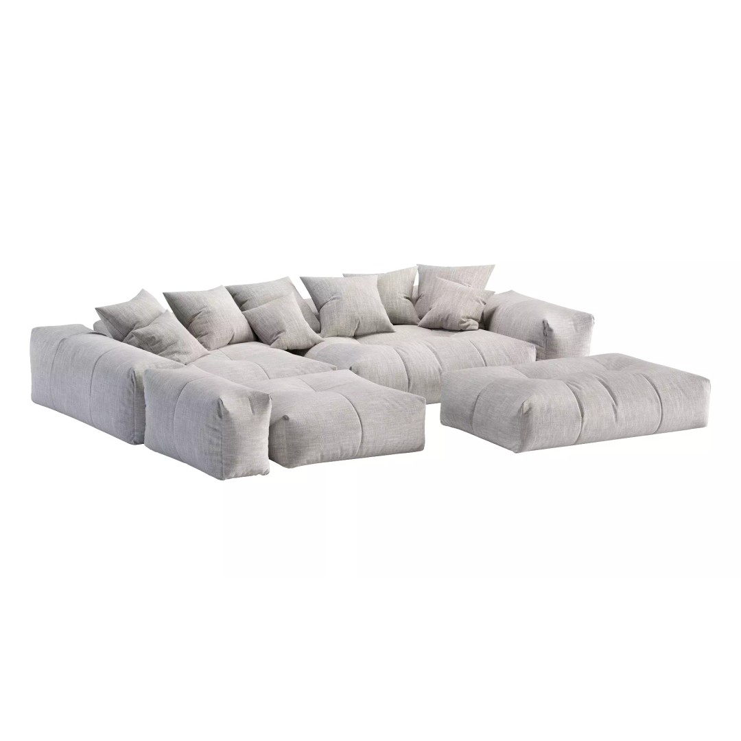 Pixel Corner Sofa 3D Model – Modern Designer Furniture, OBJ, FBX - View 12