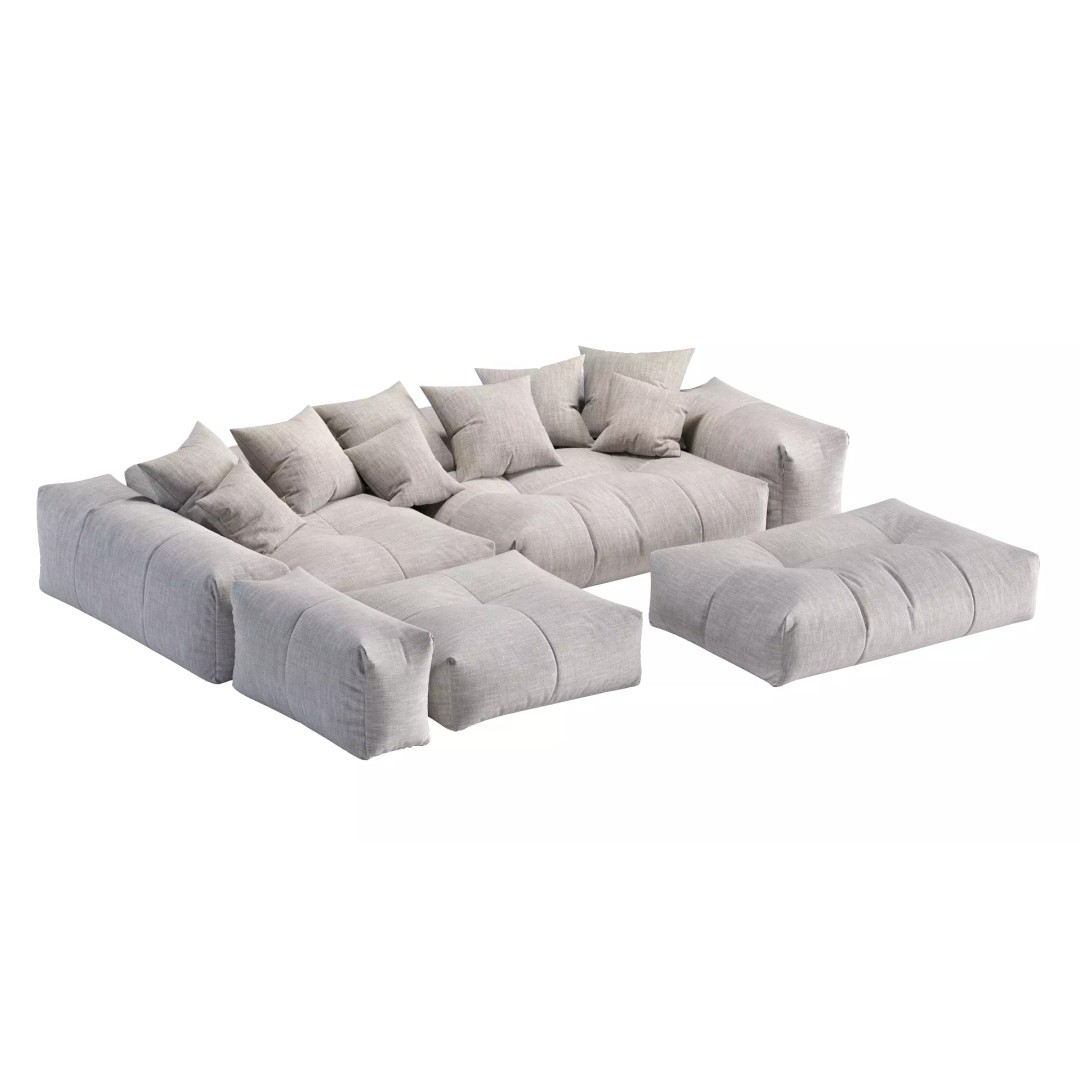 Pixel Corner Sofa 3D Model – Modern Designer Furniture, OBJ, FBX - View 13