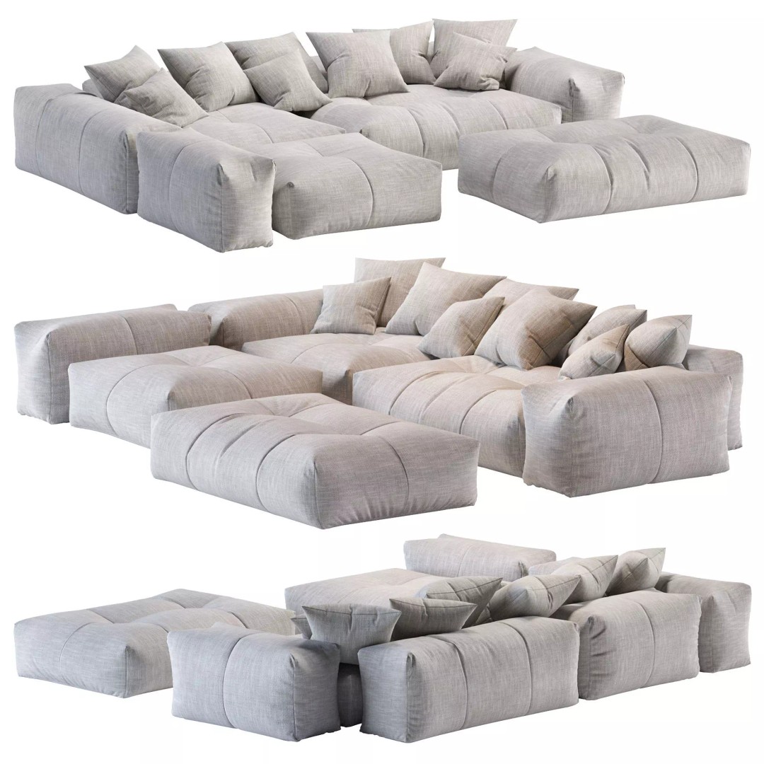 Pixel Corner Sofa 3D Model – Modern Designer Furniture, OBJ, FBX - View 2