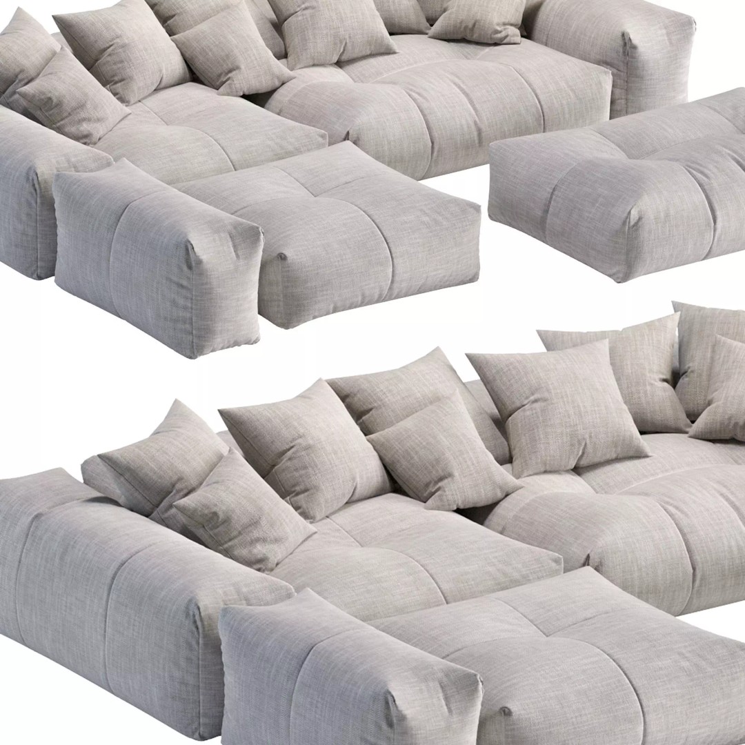 Pixel Corner Sofa 3D Model – Modern Designer Furniture, OBJ, FBX - View 21