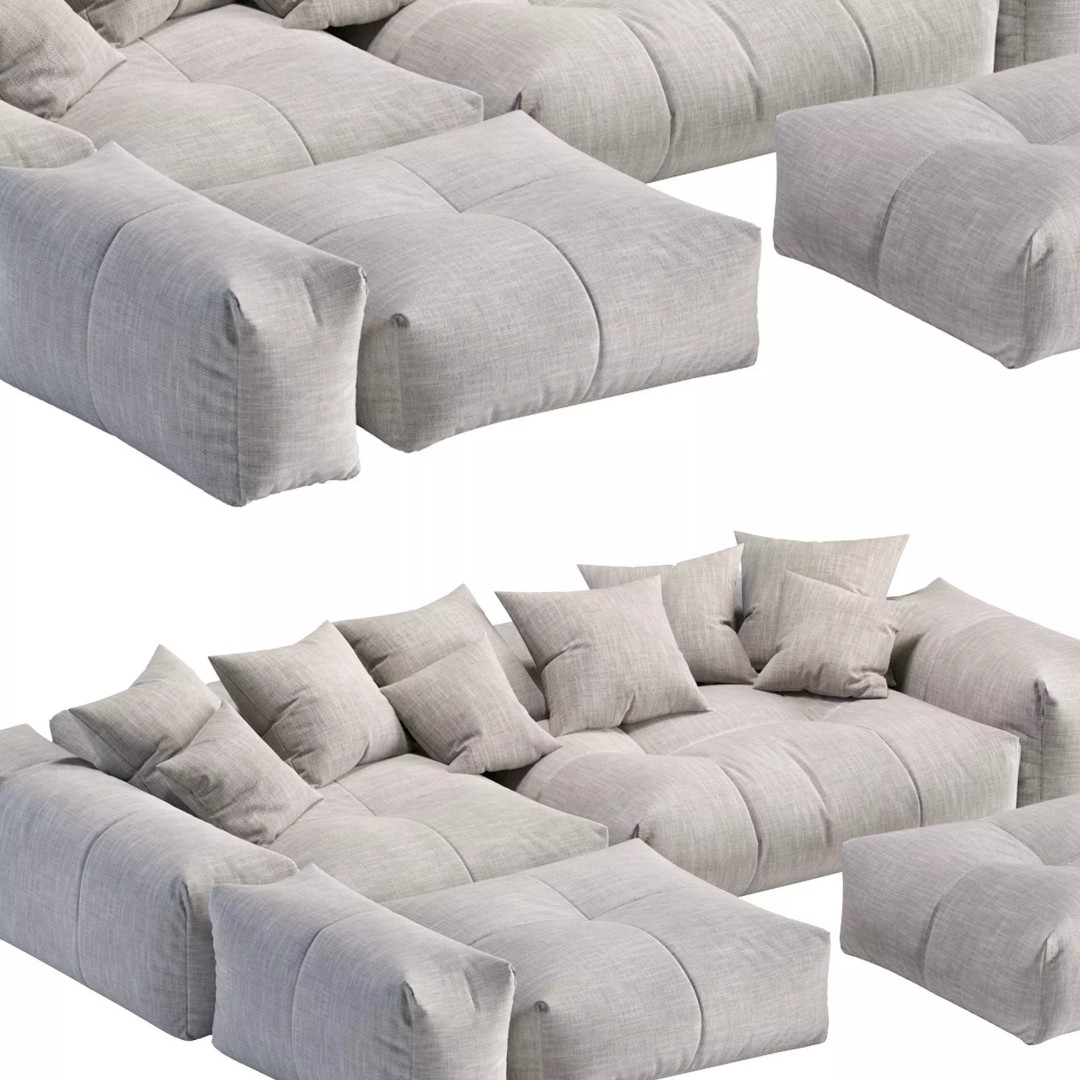 Pixel Corner Sofa 3D Model – Modern Designer Furniture, OBJ, FBX - View 22