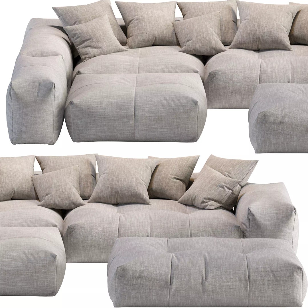 Pixel Corner Sofa 3D Model – Modern Designer Furniture, OBJ, FBX - View 23