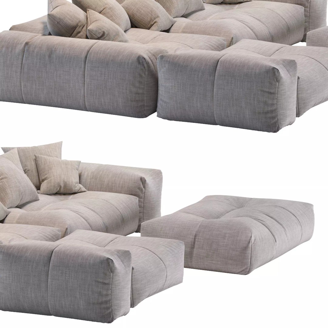 Pixel Corner Sofa 3D Model – Modern Designer Furniture, OBJ, FBX - View 26
